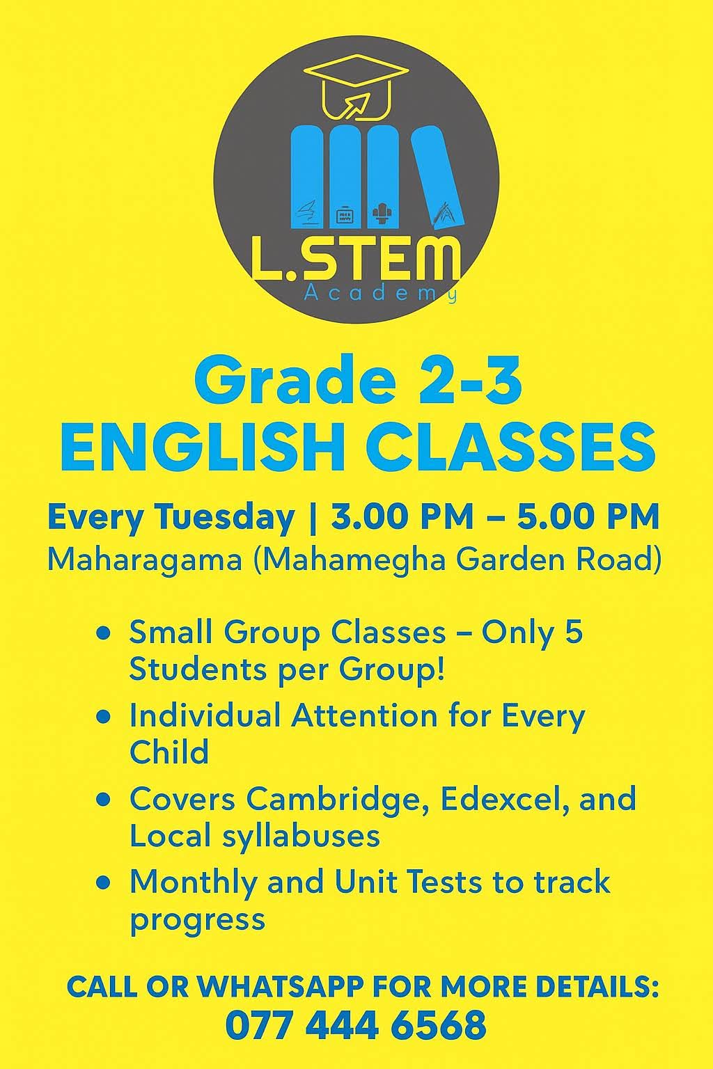 Grade 2 & 3 - English Banner