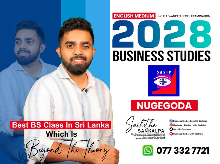 2028 A/L Business Studies - Mr.Sachitha Sankalpa Banner