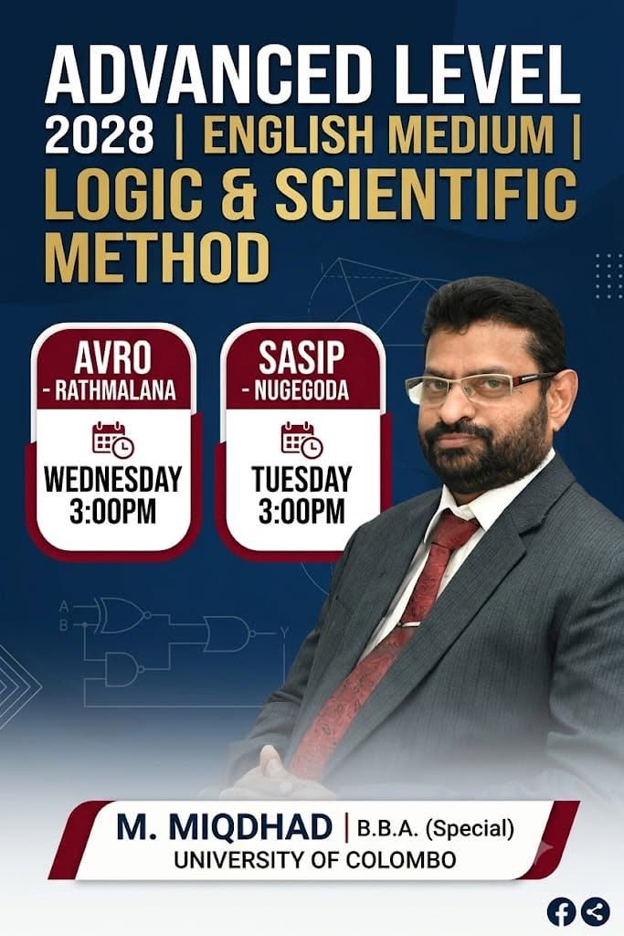 2028 A/L Logic - Mr. M.Miqdhad Banner